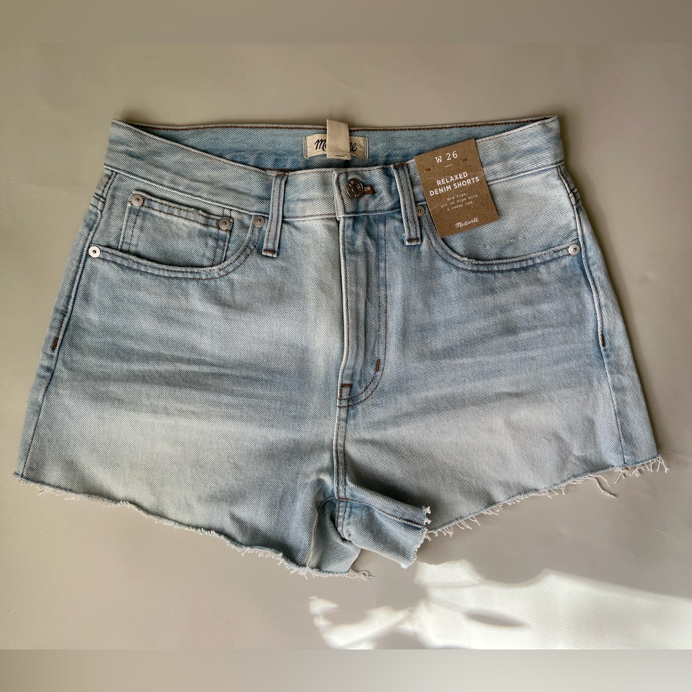 NWT Madewell Relaxed Denim Shorts in Essen Wash